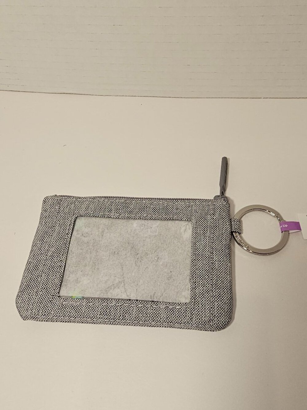 NWT Vera Bradley Lighten Us Zip ID Case Medium Heather Grey Wallet Bag Purse